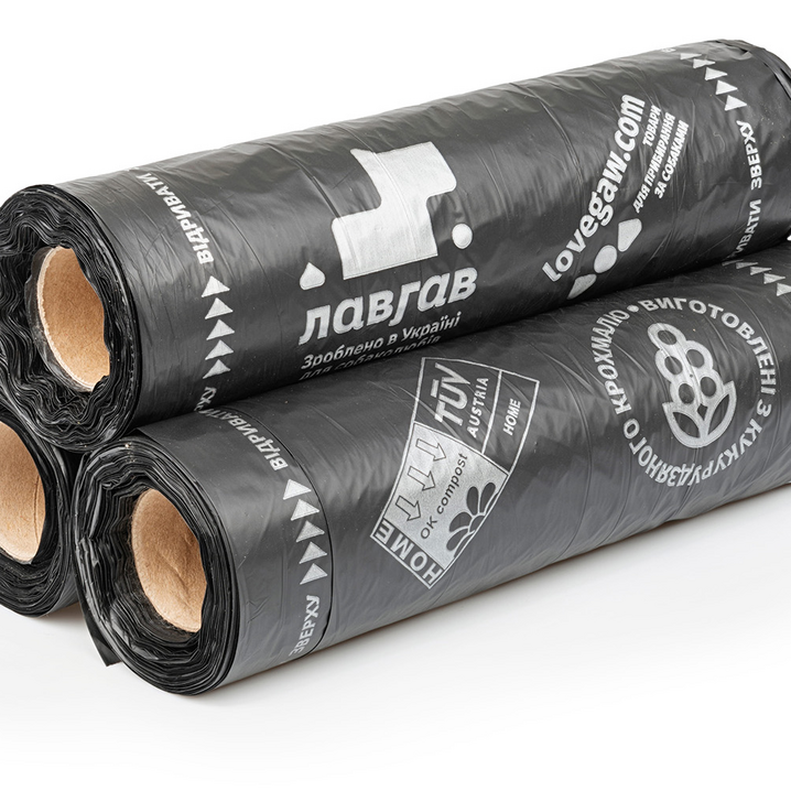 ЕКО-пакети з кукурудзяного крохмалю для малих і середніх собак